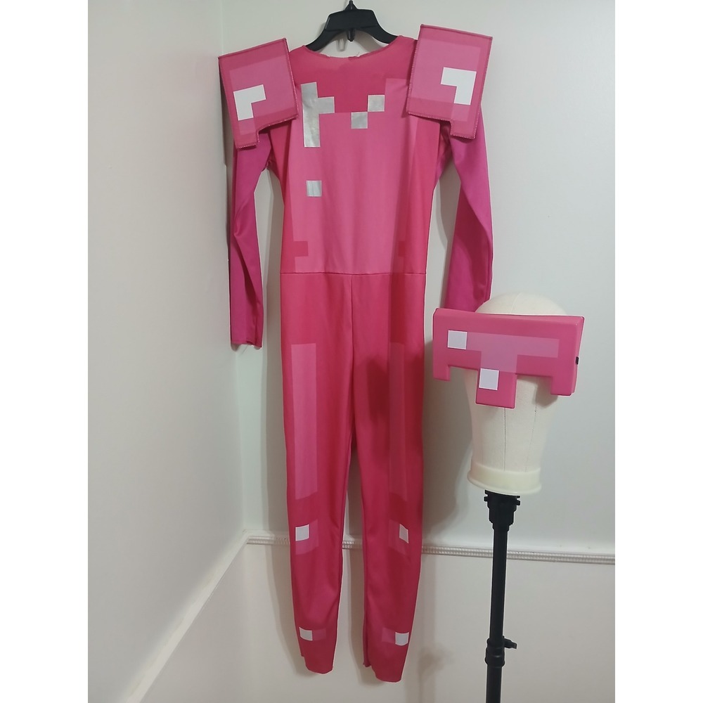 Disguise Minecraft Pink Armor Costume Kids Large 10-12 Jumpsuit 124809G
